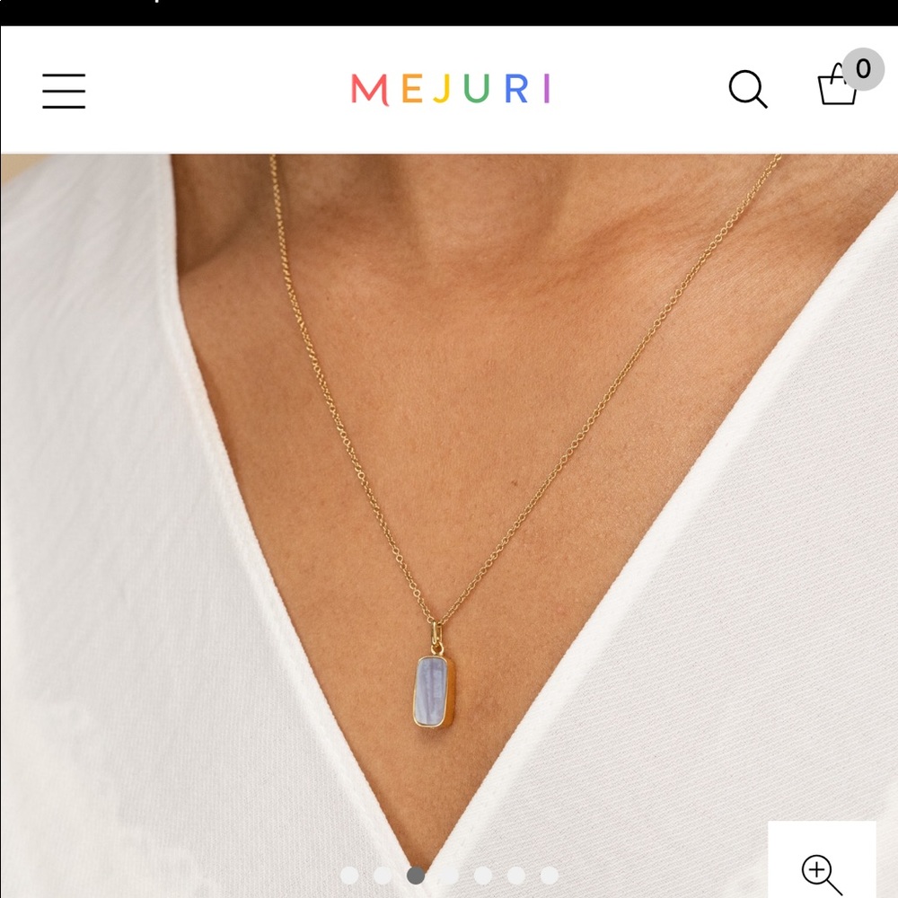 Mejuri Blue Stone 18k Gold Necklace